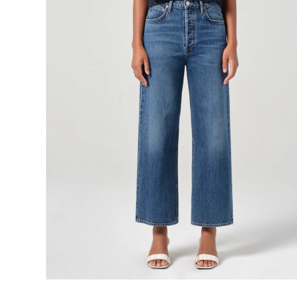 Agolde Ren High Rise Wide-Leg Jeans in Control